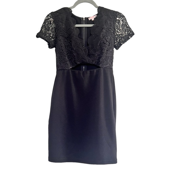 Luxxel Small Black Cut Out Lace Dress - Picture 10 of 13